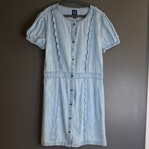 GAP Sky Blue Button-Down Dress size M